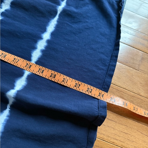 J. Crew Women’s Size XL Blue and White Tie-Dye Stripe Shirt Dress Summer Boho - Picture 7 of 8